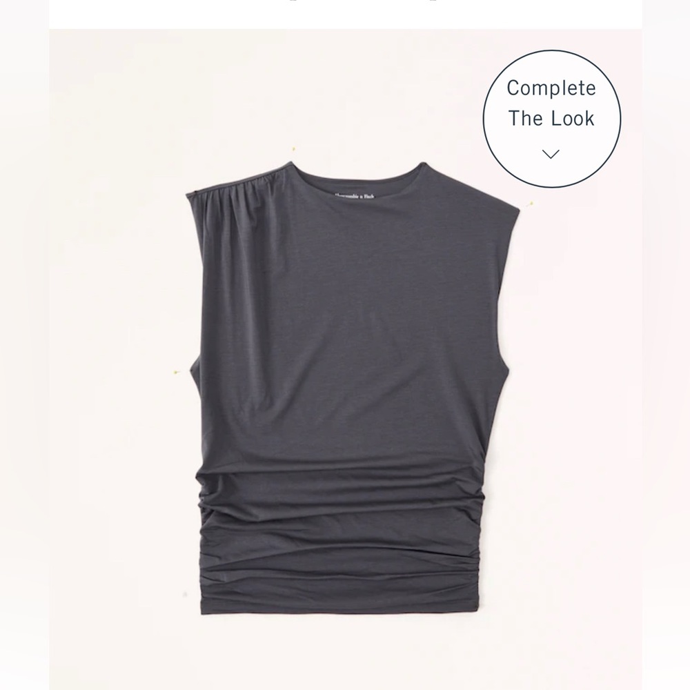 Abercrombie draped shell top Dark Grey